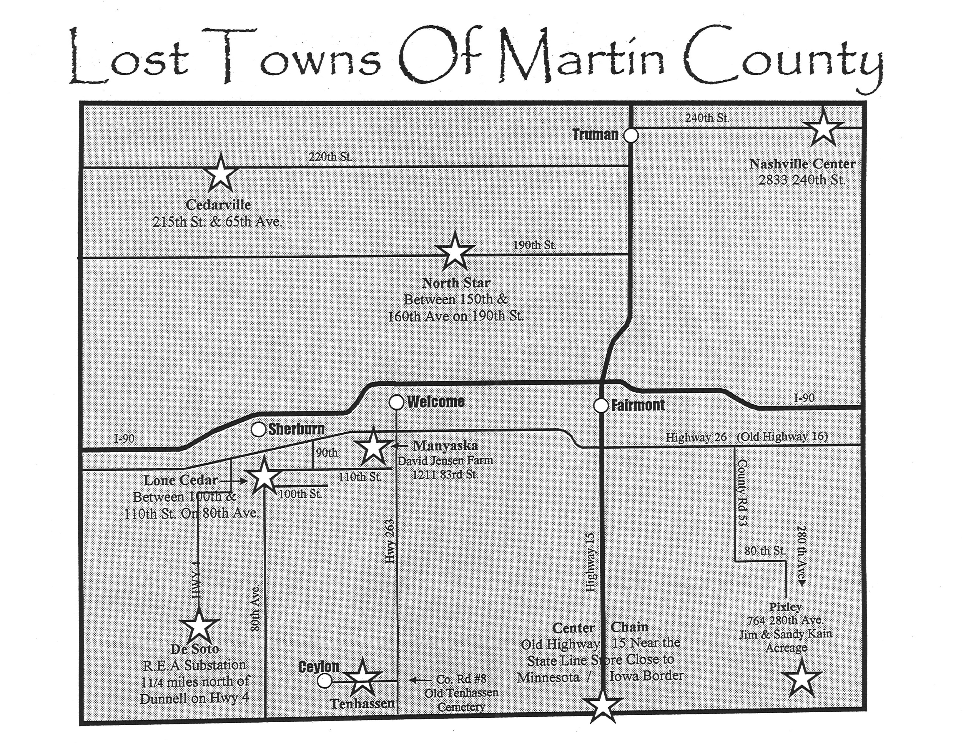 Lost Towns Map